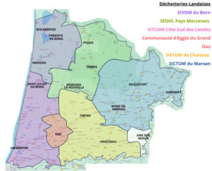 Carte déchèterie Landes